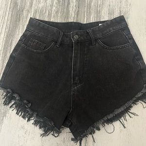 Black high waisted shorts sz M size medium Shein NEW fits size 2,4,6 white flame